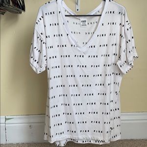 Victoria's Secret Pink Logo V Neck